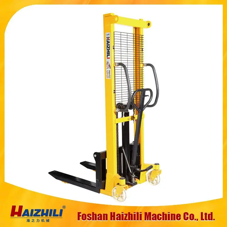 1T/Ton 1.6m/1600mm Lifting Height Manual Manual Stacker with Adjustable Fork