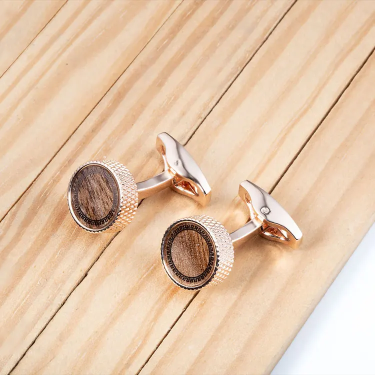 
Marlary Manufacturer Wholesale Classic Unique Rose Gold Copper Cufflink Jewelry 