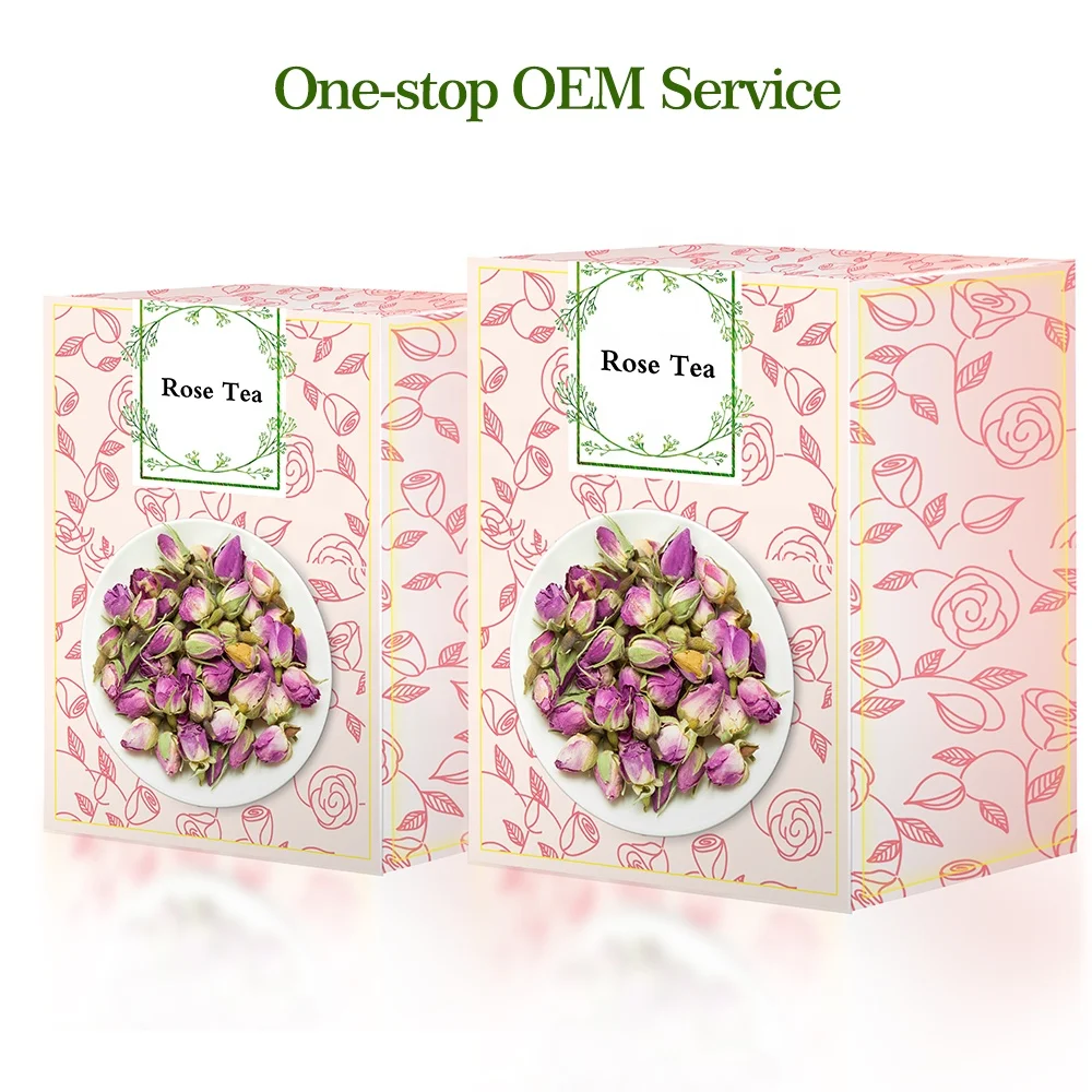 Wholesale France Perfume Imperial Dry Dried Pink Gold Tuberose Rose Petals Bud 3 Roses Flower Tea Buds for Tea China