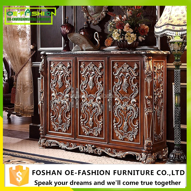 OE-FASHION Luxury wooden home living room sofa set furniture from China