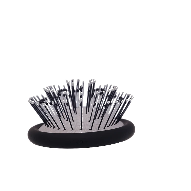EUREKA DS2359T-B Black Detangling Paddle Message Hair Brush 0.7mm Nylon pins Self Cleaning Hair Brush With Small Cleaner
