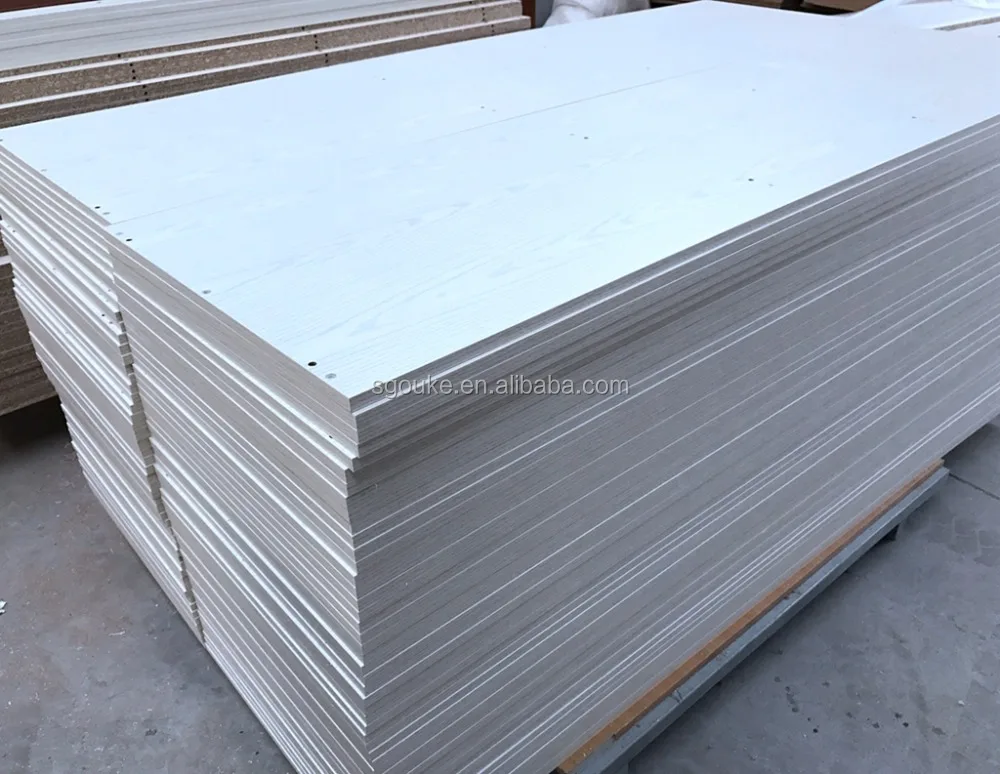 
18mm melamine particle board with hole ,edge with edge tape /laminated particle board 
