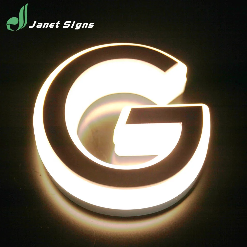 
High illuminated edgelit acrylic lighted led signage letter for outdoor signage 