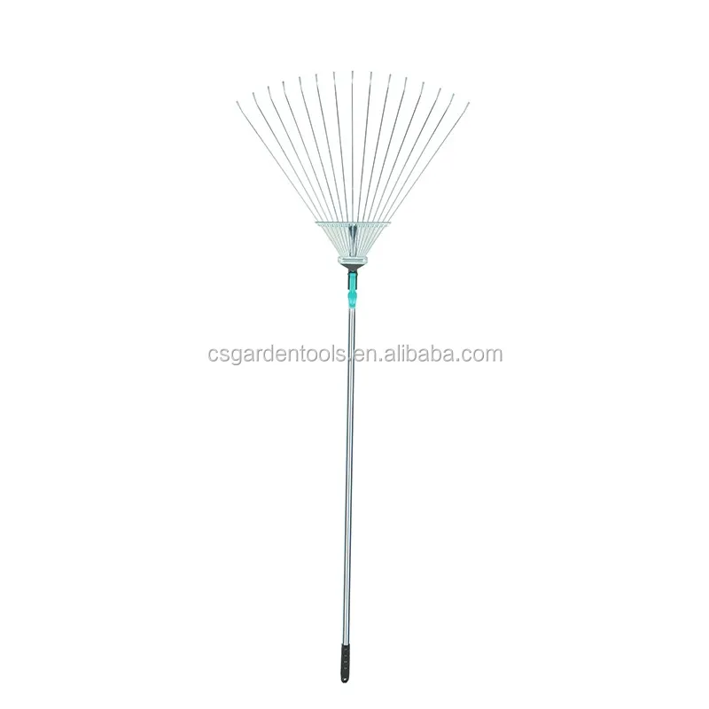 
15 teeth 45# steel scalable hay tools garden metal power rake 
