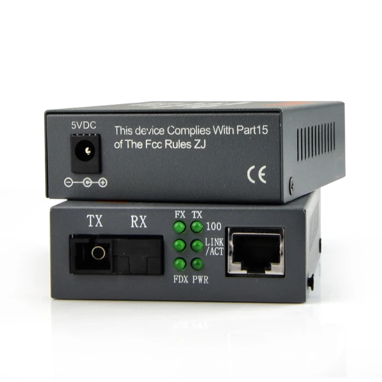10/100M 1310/1550nm Single Mode Single Fiber WDM Bidirectional 25km Fiber Optic Media Converter Price