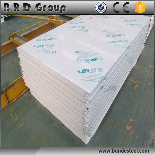 5cm PU sandwich panels wall for steel construction warehouse
