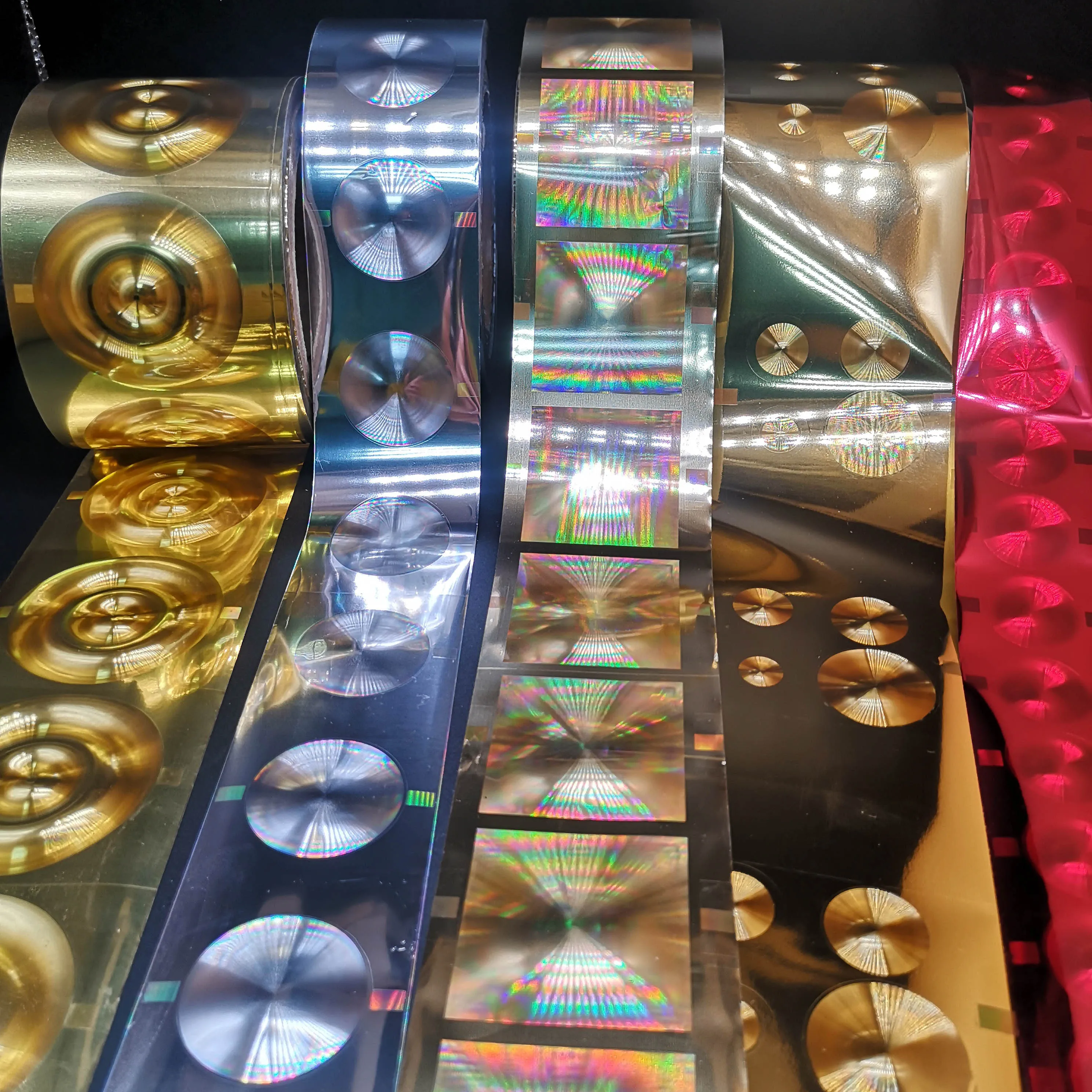 Holographic laser rainbow silver transfer stamping transparent foil