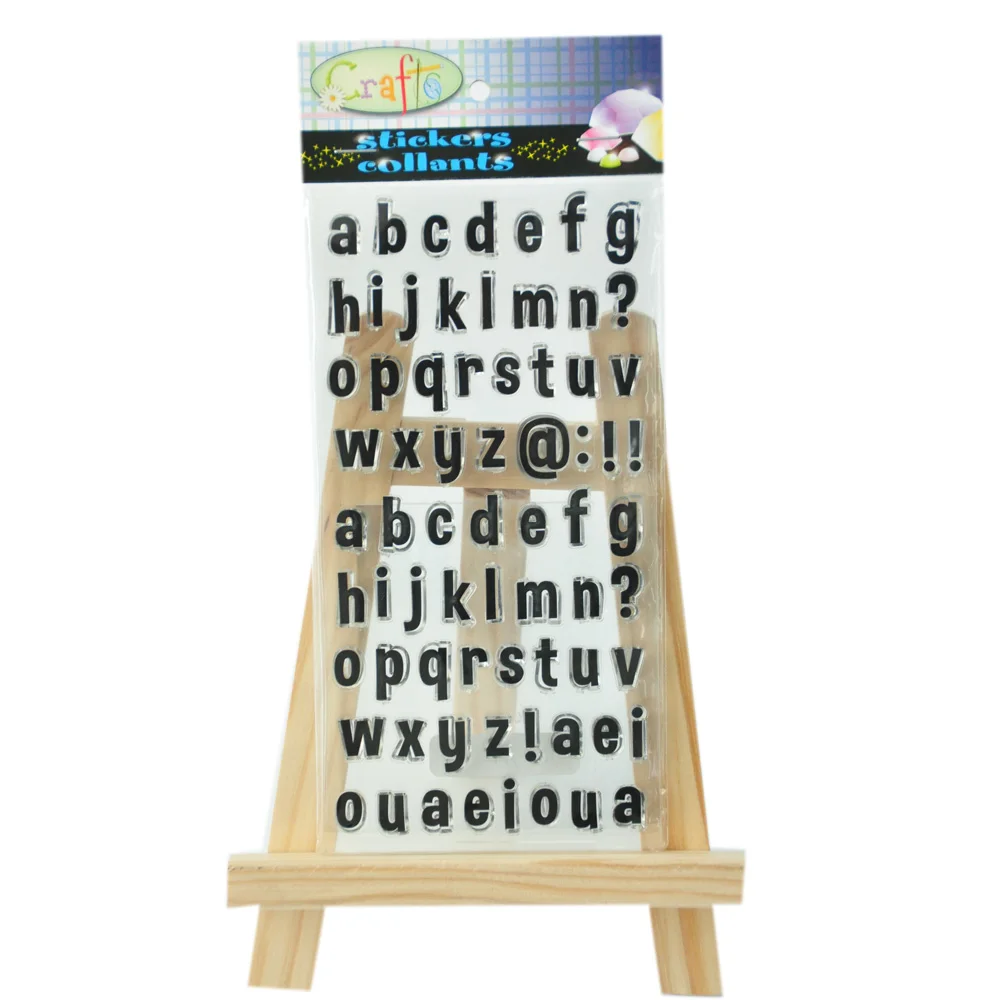 DIY lower case letter clear alphabet stamp for scrapbooking