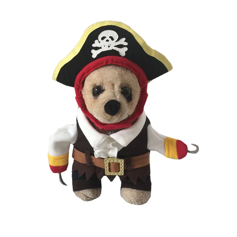 New Funny Pet Clothes Caribbean Pirate Dog Cat Costume Clothes
