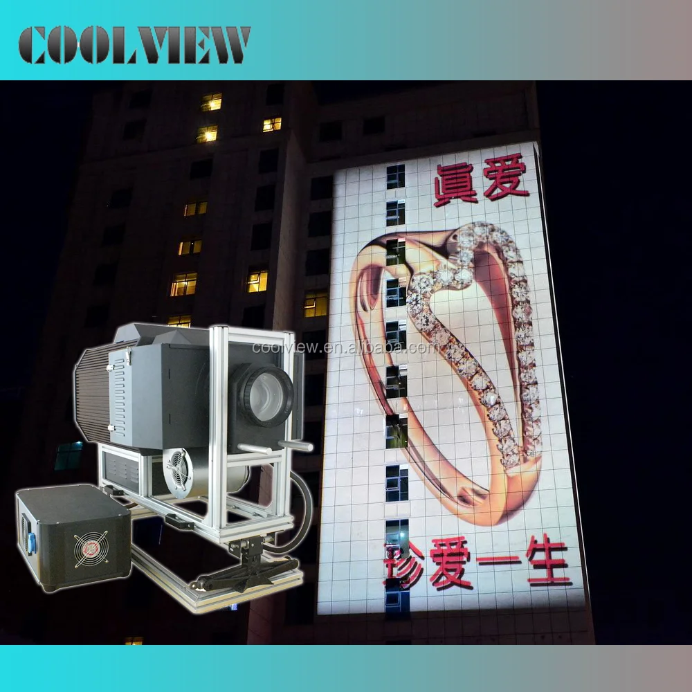 outdoor logo gobo building advertising 15000 lumens projector for powerful image projection