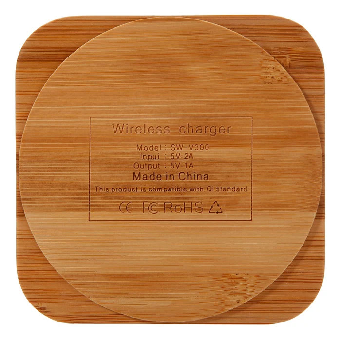 Portable Qi Universal Wood Wireless Charger Pad