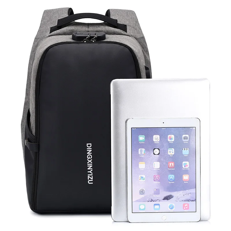 Multifunction nylon waterproof usb charger bag usb anti theft smart laptop backpack bag with USB Charging port