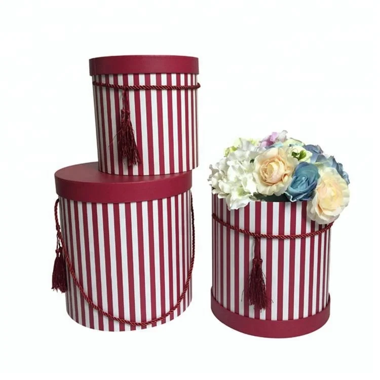 Wholesale flower shipping boxes, flowers delivery boxes, round flower box