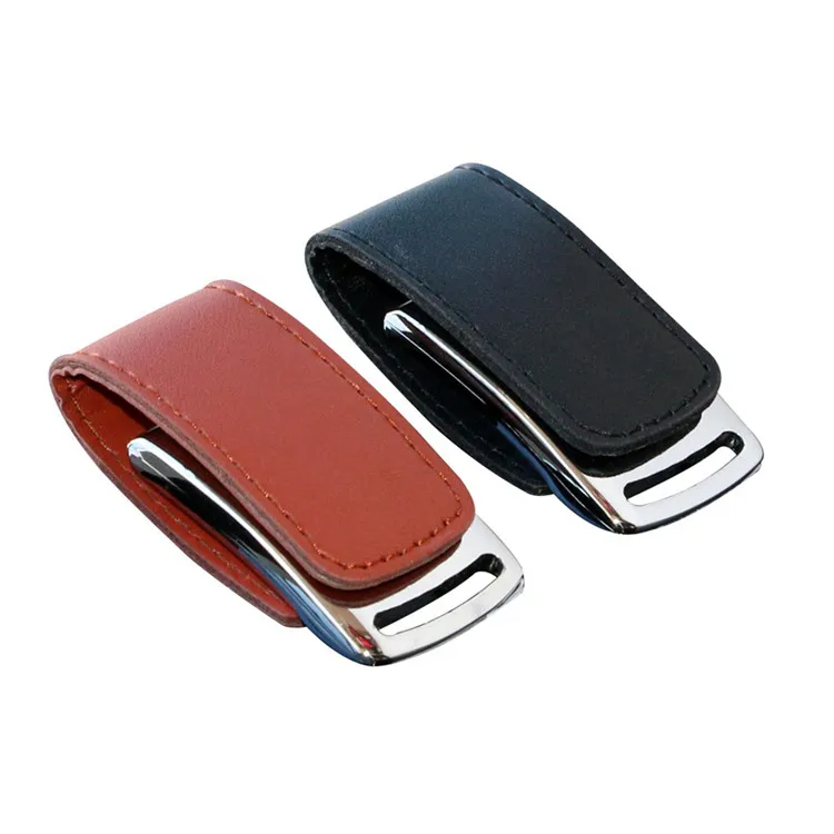 Уникальный дизайн 16 ГБ черный кожаный usb flash drive с логотипом печати