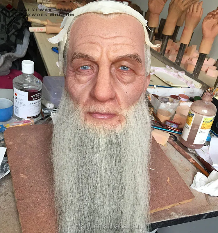 Silicone Sculpture of Movie Character Star Gandalf Wax Statue