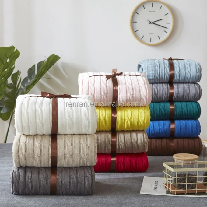 High quality 100%cotton soft touch blanket