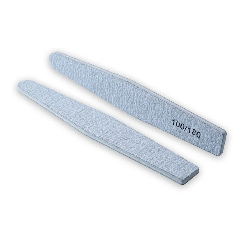 100/180 Double Disposable Nail File Emery Board Wood White Small File