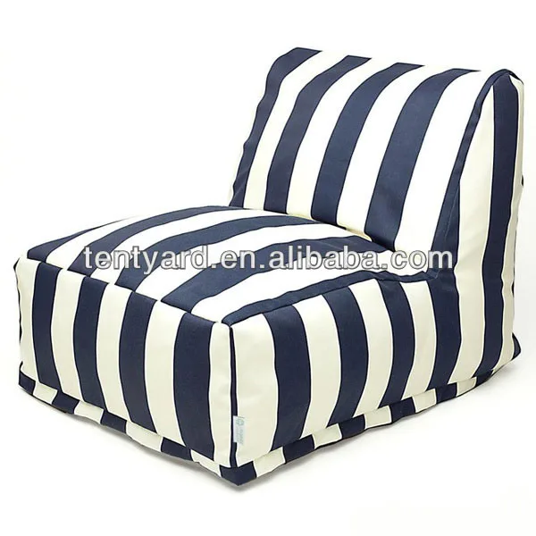 outdoor l shaped stripe adult bean bag seat cushion chair