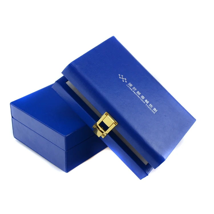 Wholesale custom hard cardboard box packaging navy blue gift boxes