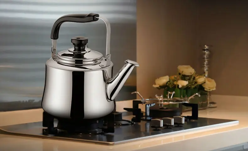 Manufacturer Elegant Stainless Steel Whistling Straight Outdoor Or Indoor Water Kettle With Bakelite Handle