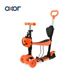 Most Favorite Multi-function 5 in 1 Baby Kids Foot Scooter Smart Kick Scooter with Basket and Seat