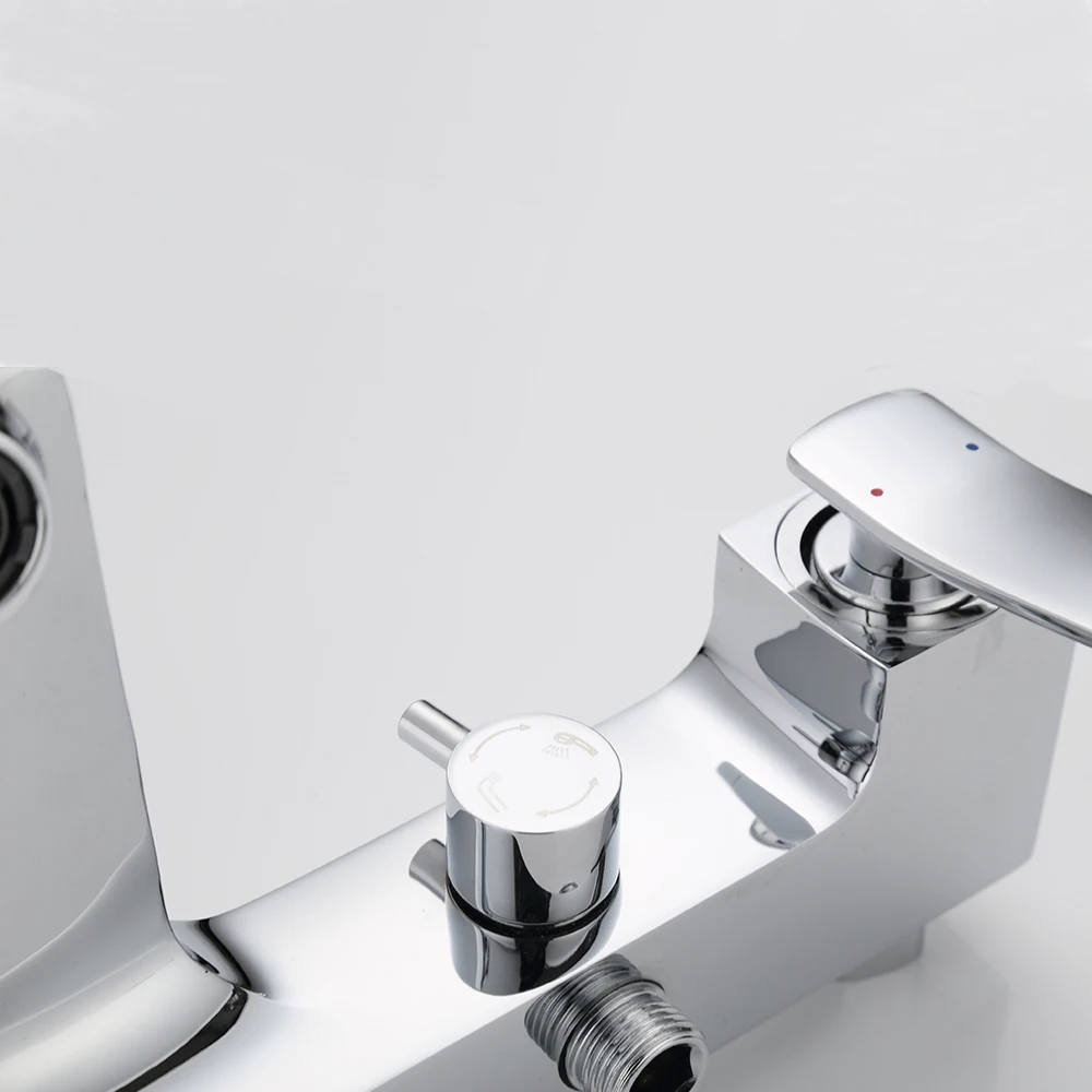 FLG Contemporary Single Handle Brass Bath Shower Mixer Taps Faucet For Bathroom