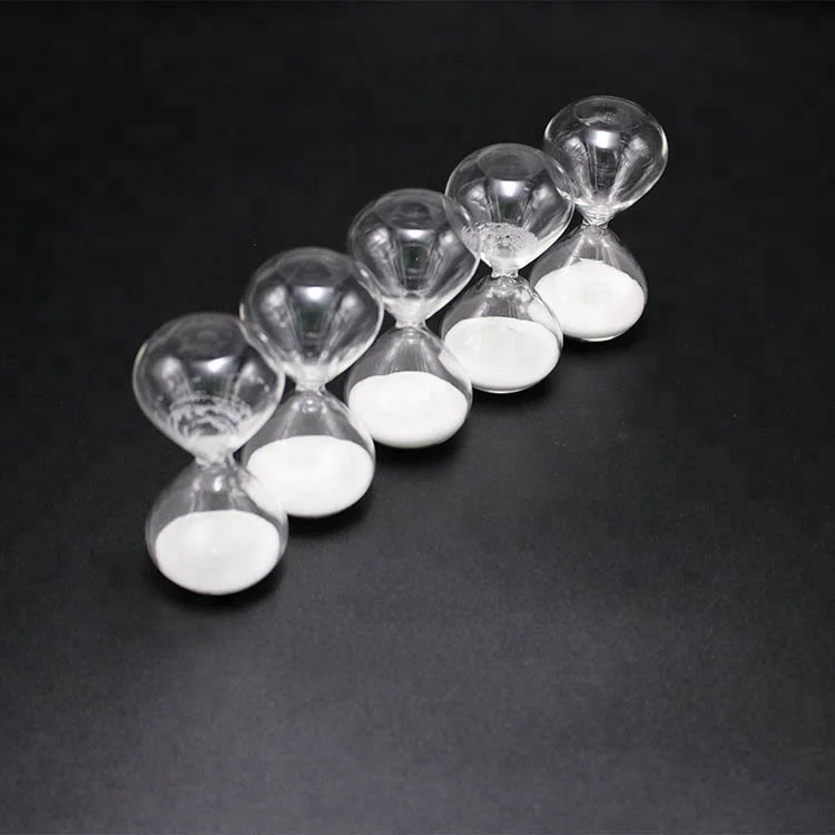 Mini 1 minute clear white sand timing glass hourglass