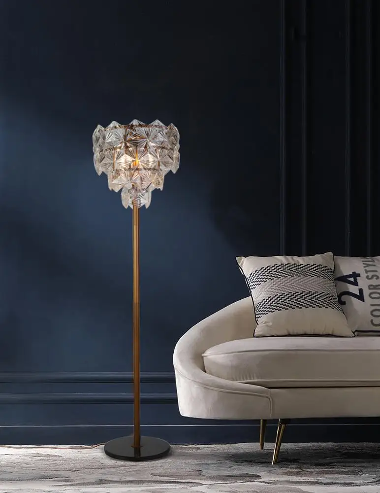 Simple design hot sale glass floor lamp for hotel used