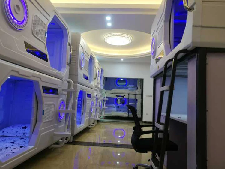 
Multifunctional luxury bedroom pod sleeping box capsule hotel bunk bed 
