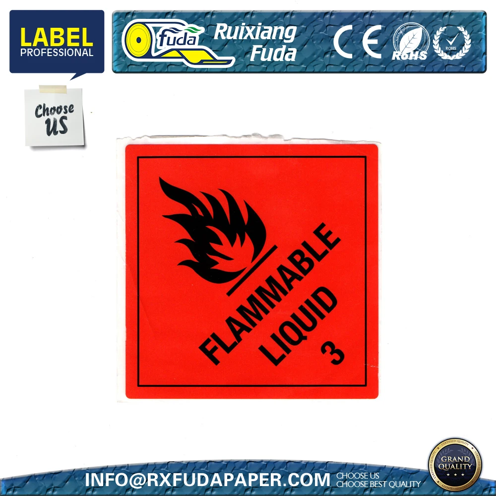 Dangerous goods label 100mm x 100mm,250pcs/roll