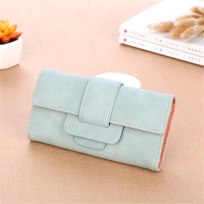 New Design Women Long Retro Fashion PU Leather Wallet