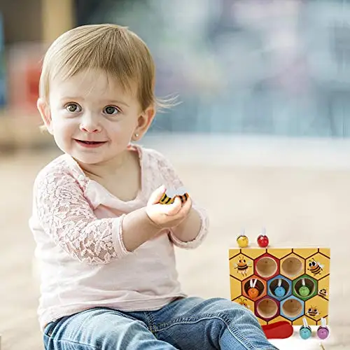 
Beehive and Bees with Clamp Picking Game and Color Matching Practice 