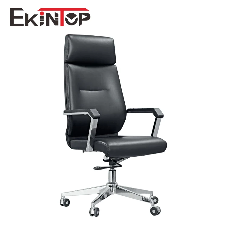 Ekintop Fancy design white color leather office chair ergonomic executive head boss office chair