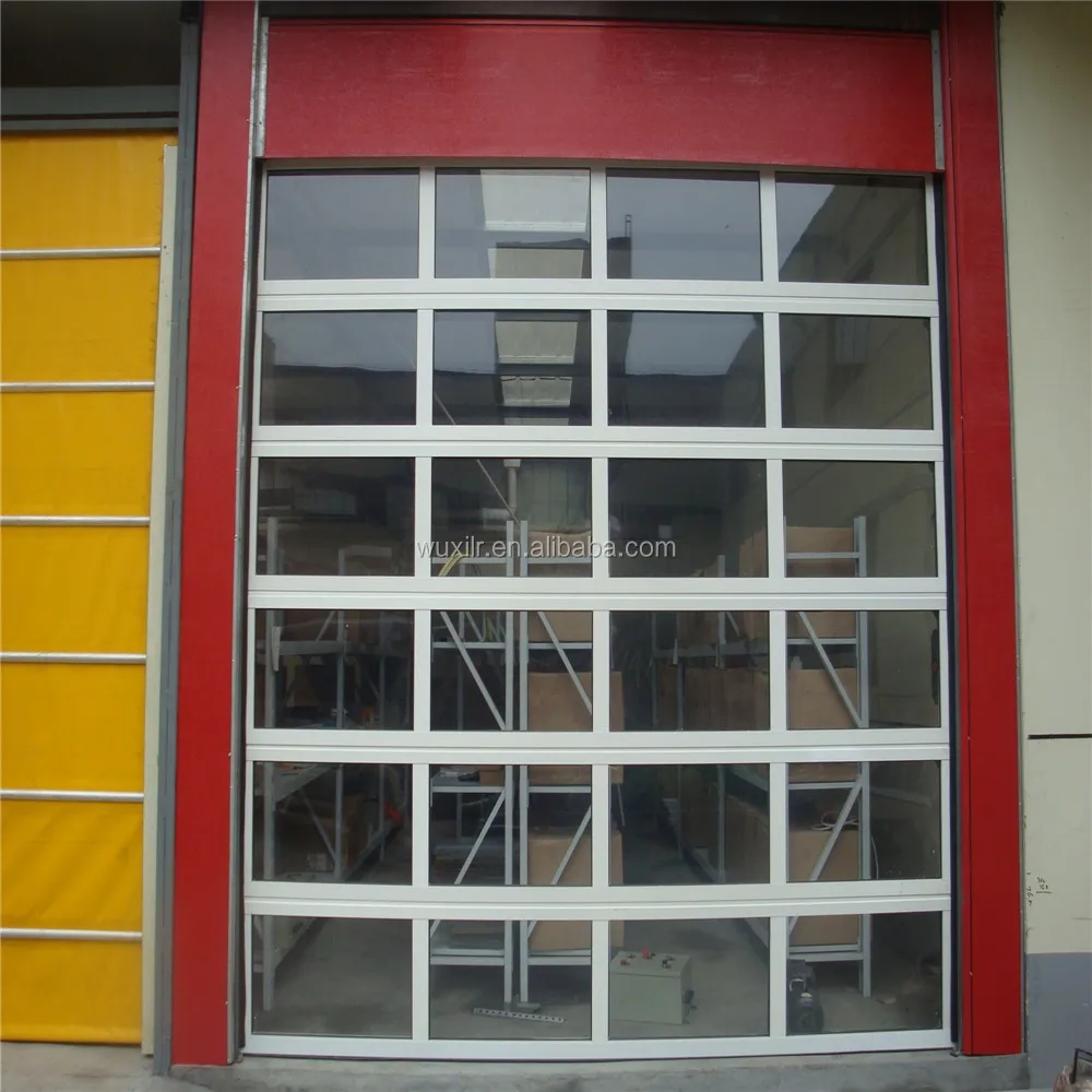 Deluxe Glass Sectional Garage Vertical Sliding Overhead Door