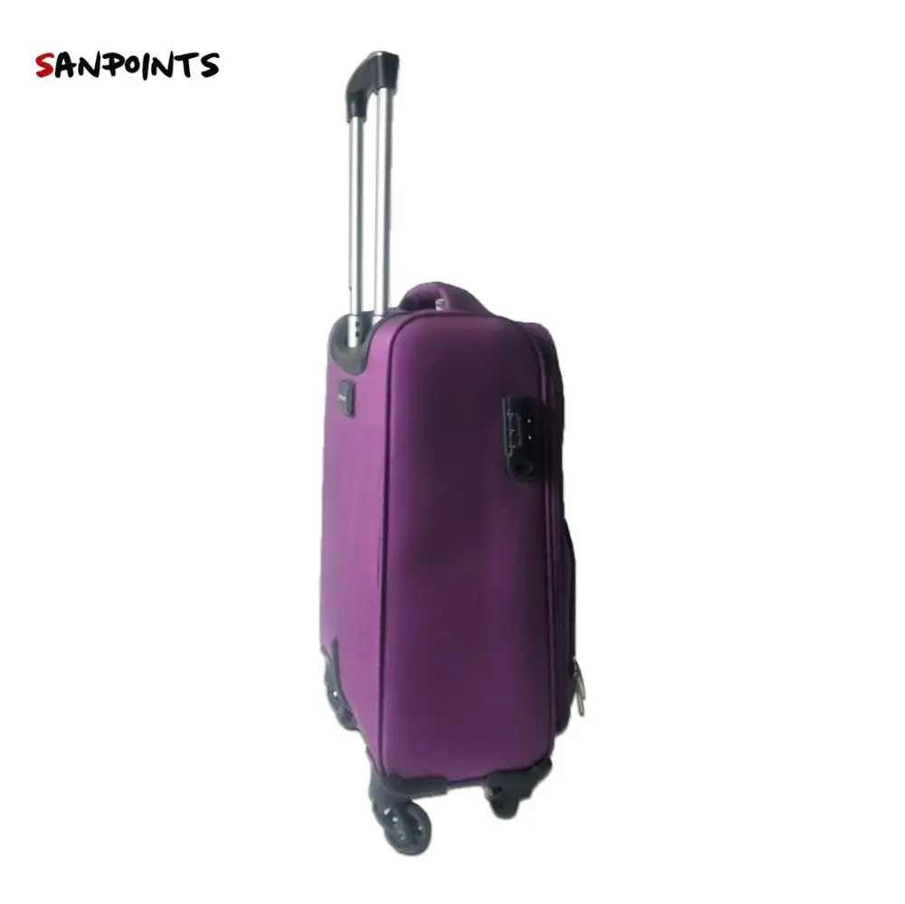 Ultra light suitcase nylon carry on luggage set Expandable  trolley travel case with wheels