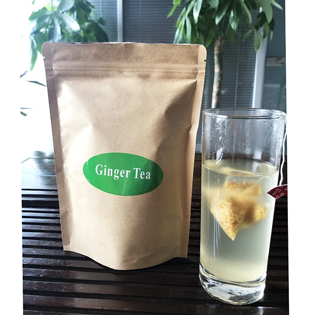 Chinese factory direct supplied pure ginger tea in triangle bag/pyramid tea bag.