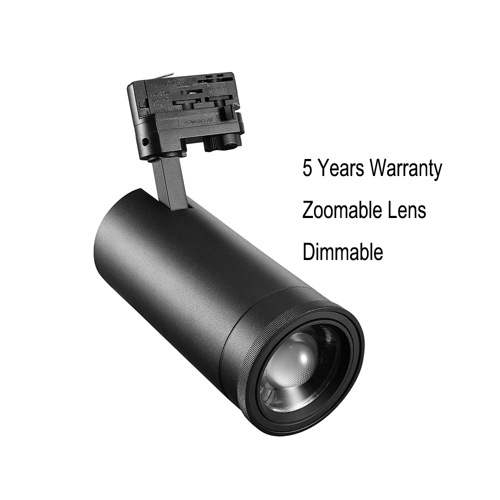 
30W Zoomable Dimmable Track Spot Light for Jewelry Store Lighting Project 