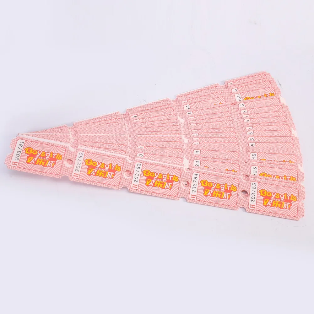 Bulk Packed Cheap Custom Game Machine Redemption Tickets