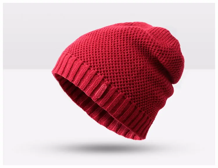 Легкой руки мужчины wolly чулок белый красный теплой шерсти трикотажные модели шапочка зимняя шапка