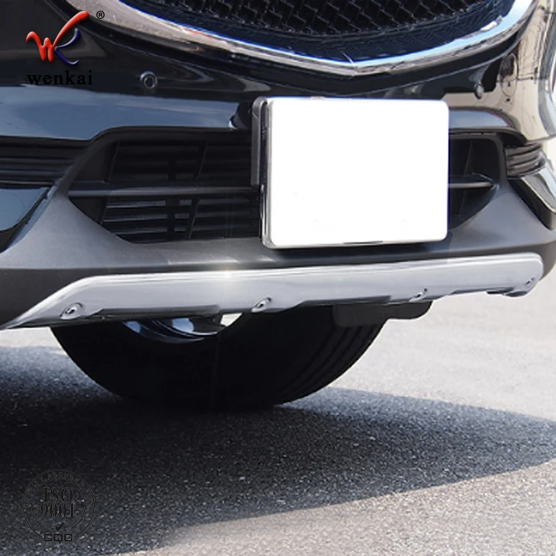 Stainless Steel Front & Rear Bumper Skid Bottom Guard Plate Protector For Mazda CX-8 KG 2018 2019 Car Accessories