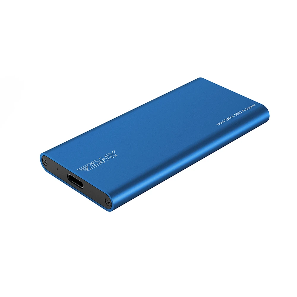 
mSATA to USB 3.1 Gen2 6GBPS SSD Enclosure with USB Type C Interface for mSATA Internal Solid State Drive 