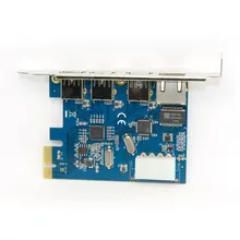 20pcs Gigabit Ethernet Network LAN 3 Port USB 3 0 to PCI E Card PC Adapter