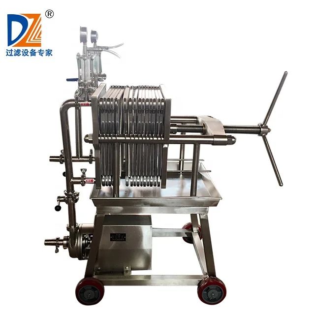 High quality Stainless Steel 304 Hydraulic Fine Filter Press for Sludge Oil Fruit Food Juice Filter Machine