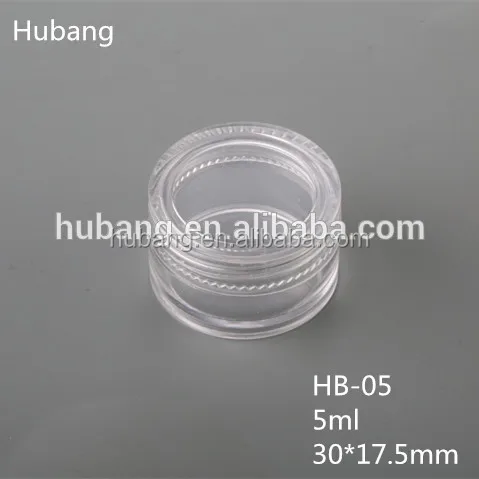 Wholesale cheap round customized 5 m l PS plastic empty cosmetic containers/ empty cream case/ cream jars