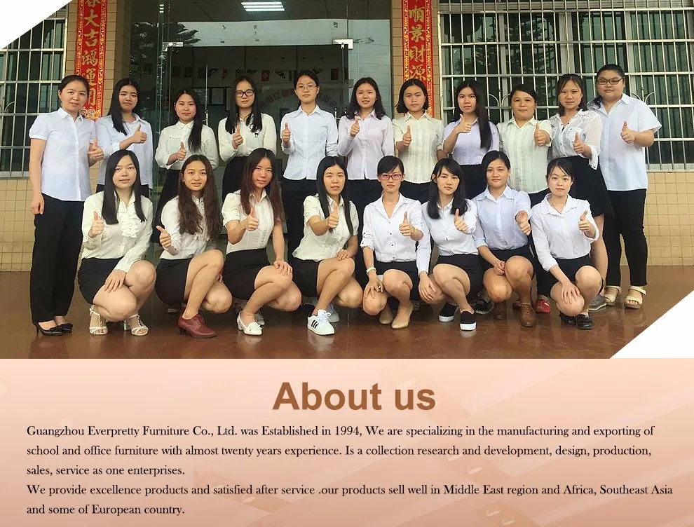 High School Furniture Double Desk and Chair for College