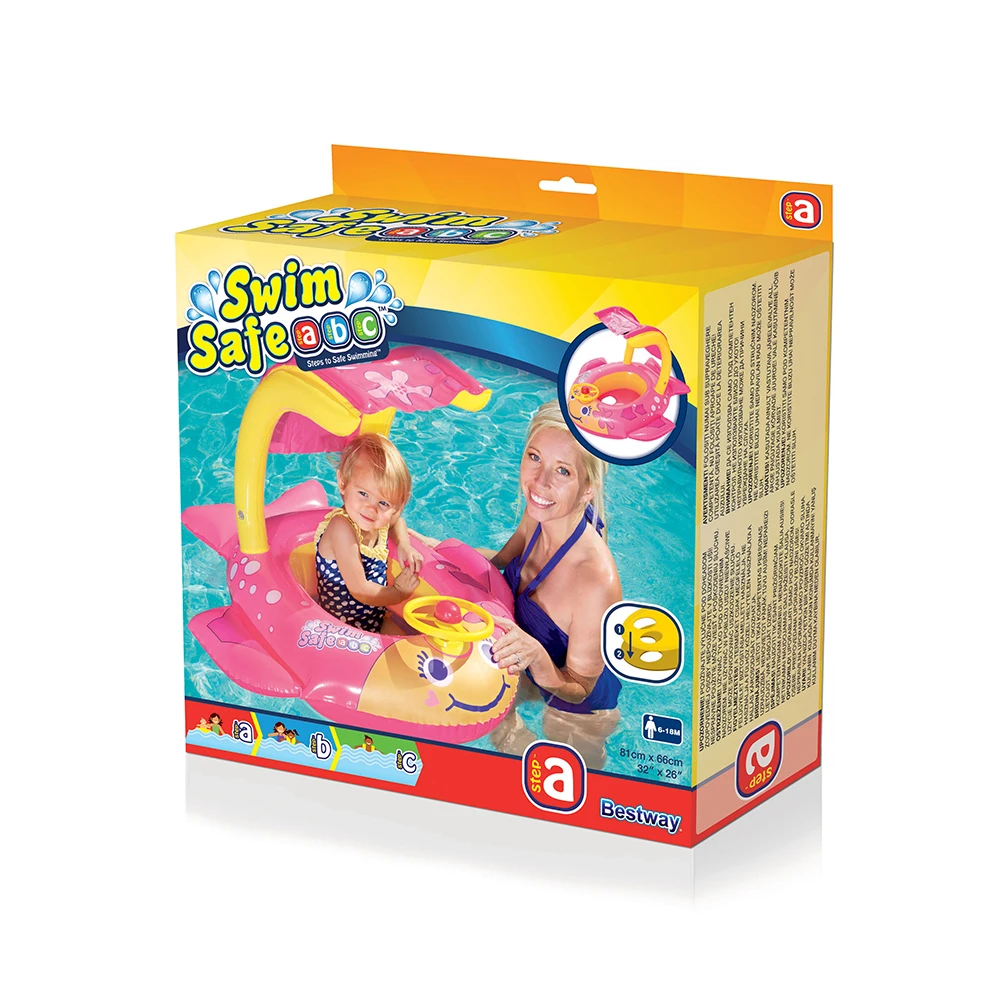 Bestway 34108 Inflatable Shark/Fish Baby Swim Seat Pool Float