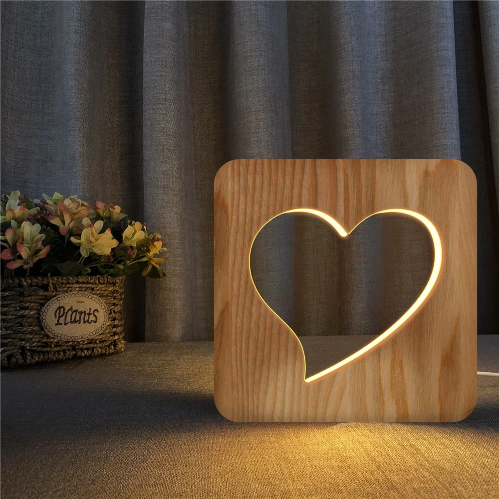 table lamp with wood 3d wooden lamp new product ideas 2019 wooden table lamp FS-T2015W