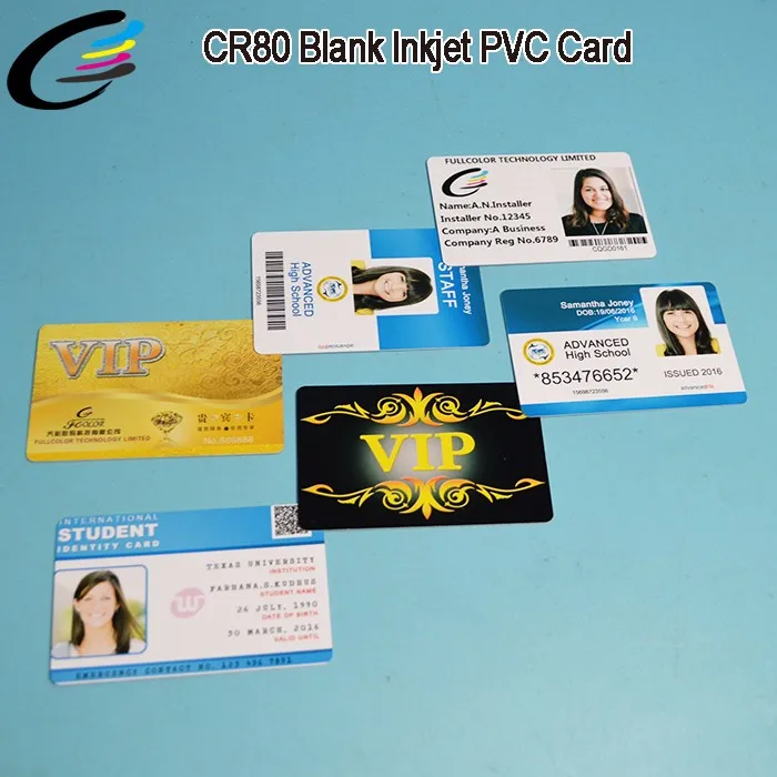 FCOLOR Factory Direct Supply 86mm*54mm*0.76mm Blank Business Card Sublimation PVC Card