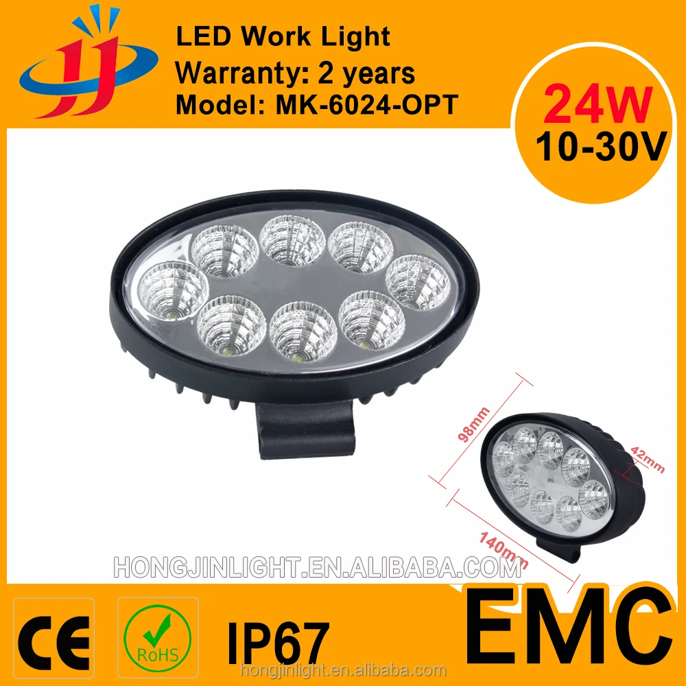 
Wholesale 12v 24v 24w 4.3inch Oval led work light spot / flood beam cars atv IP67 led headlight 