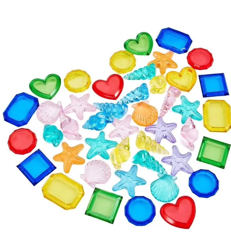 Diving Gem Swimming Pool Dive Gems Underwater Toys Plastic Gem Toys for Summer Pool Beach Party